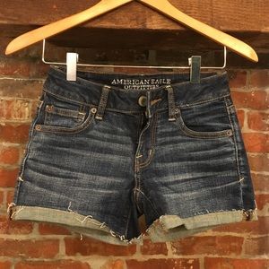 American Eagle Medium-Wash Blue Jean Shorts